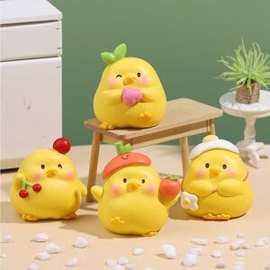 4/$29Chicken Figurines,Car Interior Cute Animal Statue for Desktop